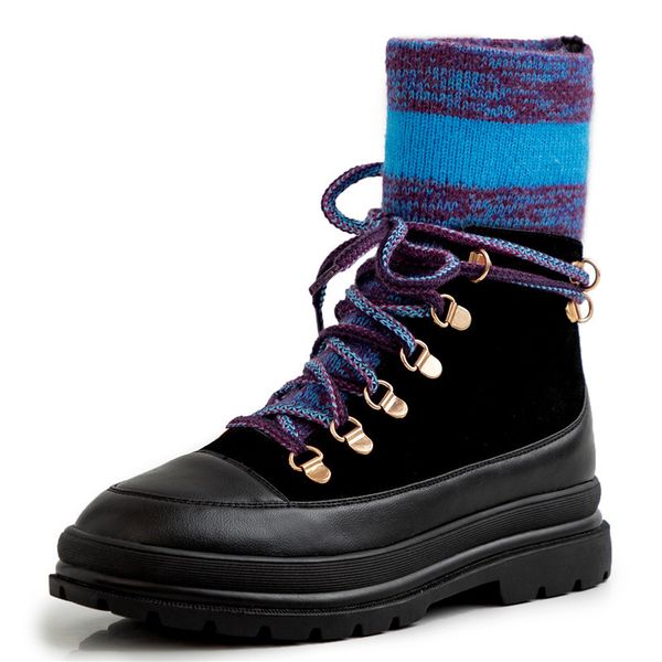 artisanal knitting suede boots boot genuine bound up to short stretch stockings winter shoes chunky heels kb1j, Black
artisanal knitting suede boots boot genuine bound up to short stretch stockings winter shoes chunky heels kb1j, Black