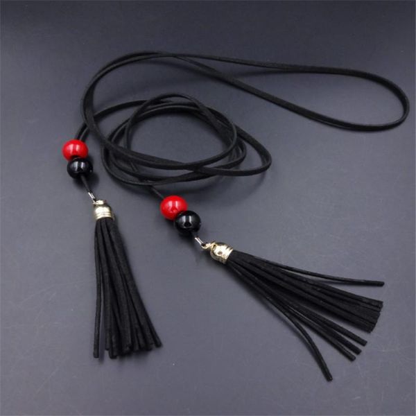 belts for women hand-knit braid tassel party beads string waistband belt female dress cinturon mujer, Black;brown
belts for women hand-knit braid tassel party beads string waistband belt female dress cinturon mujer, Black;brown