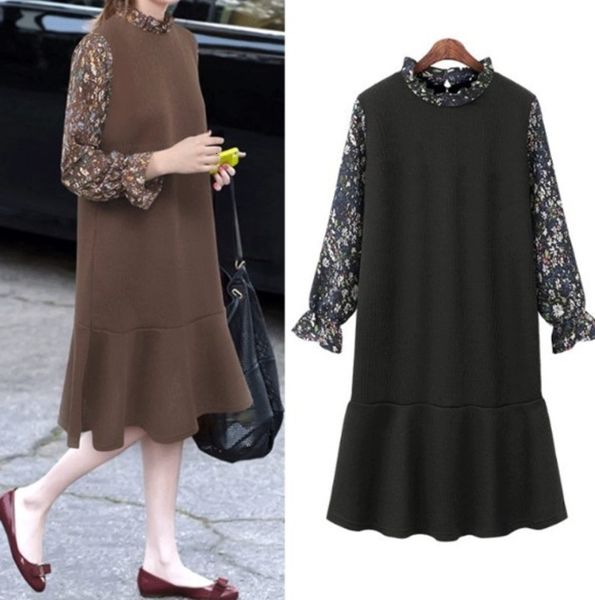 dresses big size casual women's wear fall / winter ear edge floral stitching fake two piece long sleeve knitted dress, Black;gray
dresses big size casual women's wear fall / winter ear edge floral stitching fake two piece long sleeve knitted dress, Black;gray