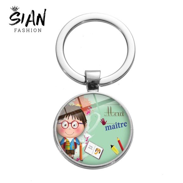 sian teacher gift merci maitresse metal keychain super mistress the teacher cute cartoon printed crystal key rings jewlery, Silver
sian teacher gift merci maitresse metal keychain super mistress the teacher cute cartoon printed crystal key rings jewlery, Silver