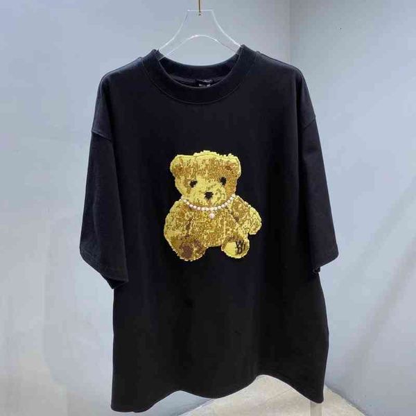 women's t-shirt we20fw winter heavy industry hollow three-dimensional embroidery bear loose round neck medium long t-shirt for men and, White
women's t-shirt we20fw winter heavy industry hollow three-dimensional embroidery bear loose round neck medium long t-shirt for men and, White