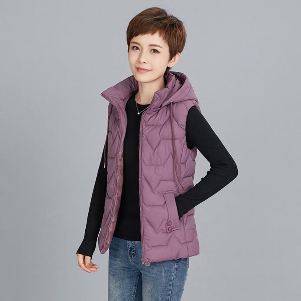 women's vests 2021 autumn short down cotton vest jacket all-match large size solid color hooded slim warm waistcoat winter outwear, Black;white
women's vests 2021 autumn short down cotton vest jacket all-match large size solid color hooded slim warm waistcoat winter outwear, Black;white
