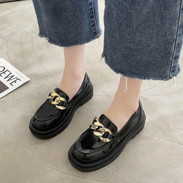 dress shoes british style small leather female one-pedal horsebit 2021 fall single, Black
dress shoes british style small leather female one-pedal horsebit 2021 fall single, Black