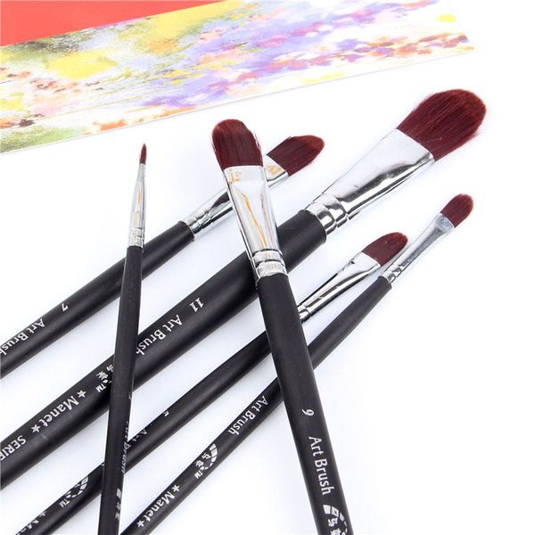 6pcs/Set upscale liqueur red nylon hair brushes matte baclk wood rod Watercolor Gouache painting acrylic painting pen, Default color
6pcs/Set upscale liqueur red nylon hair brushes matte baclk wood rod Watercolor Gouache painting acrylic painting pen, Default color
