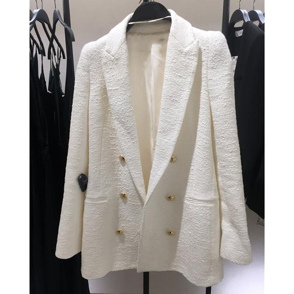 women's suits & blazers 2021 spring autumn women fashion white pink tweed and jackets chic button office suit coat ladies elegant outwe, White;black
women's suits & blazers 2021 spring autumn women fashion white pink tweed and jackets chic button office suit coat ladies elegant outwe, White;black