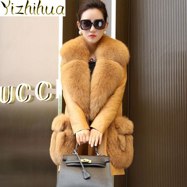 women's leather & faux sheepskin 100% coat real female natural fur collar down jackets 2021 winter jacket women genuine my, Black
women's leather & faux sheepskin 100% coat real female natural fur collar down jackets 2021 winter jacket women genuine my, Black