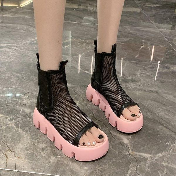 boots sandal women summer 2021 hollow mesh breathable open toe thick soles increase fashion comfortable cold, Black
boots sandal women summer 2021 hollow mesh breathable open toe thick soles increase fashion comfortable cold, Black