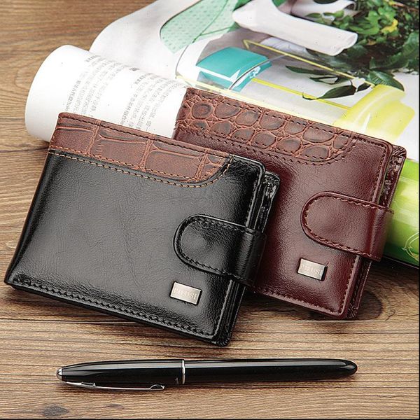 men wallets patchwork leather short male purse with coin pocket card holder brand trifold wallet clutch money bag, Red;black
men wallets patchwork leather short male purse with coin pocket card holder brand trifold wallet clutch money bag, Red;black