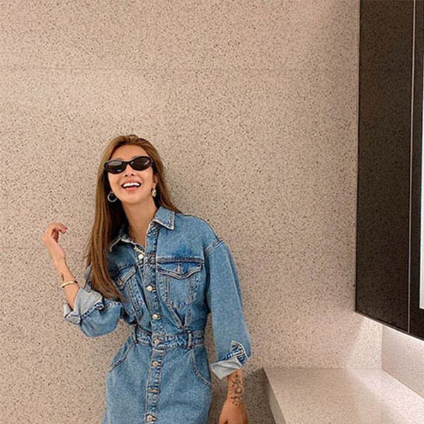 casual dresses fashion model spring and autumn denim skirt wash women's dress - bust slim temperament short hip 39j0, Black;gray
casual dresses fashion model spring and autumn denim skirt wash women's dress - bust slim temperament short hip 39j0, Black;gray