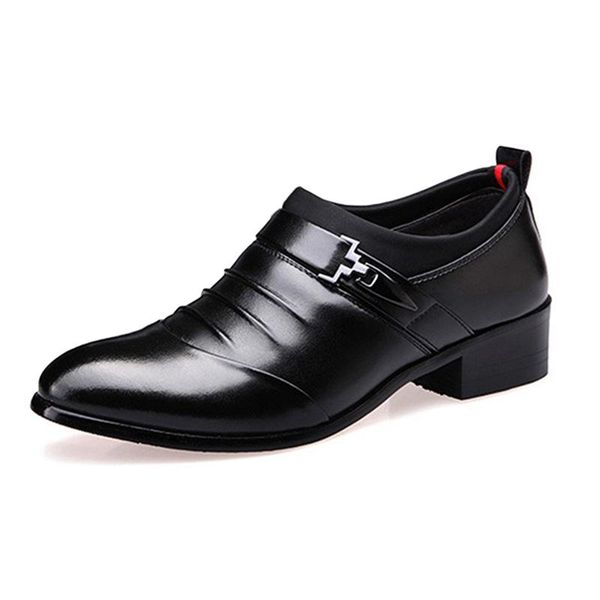 size 45 fashion pu leather men dress shoes pointed toe bullock oxfords for slip on designer luxury, Black
size 45 fashion pu leather men dress shoes pointed toe bullock oxfords for slip on designer luxury, Black