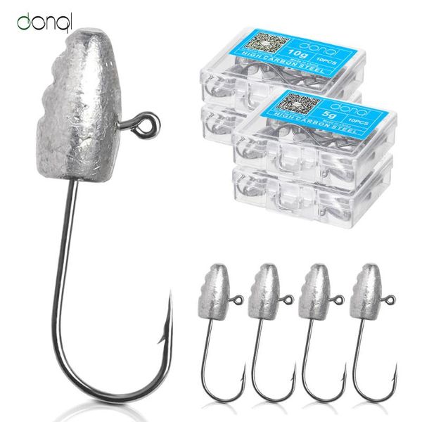 10pcs/box jigging fishing hook exposed lead head fishook sharp barbed soft bait lure fish for carp tackle hooks
10pcs/box jigging fishing hook exposed lead head fishook sharp barbed soft bait lure fish for carp tackle hooks