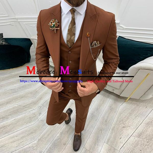 men's suits & blazers classic brown men slim fit wedding groom tuxedo 3 piece jacket vest pants set lapel black formal business blazer, White;black
men's suits & blazers classic brown men slim fit wedding groom tuxedo 3 piece jacket vest pants set lapel black formal business blazer, White;black