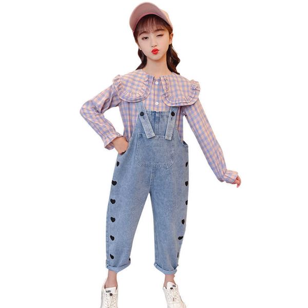 clothes for girls heart jumpsuit + blouse tracksuits plaid pattern casual style tracksuit kids 6 8 1 210528, White
clothes for girls heart jumpsuit + blouse tracksuits plaid pattern casual style tracksuit kids 6 8 1 210528, White
