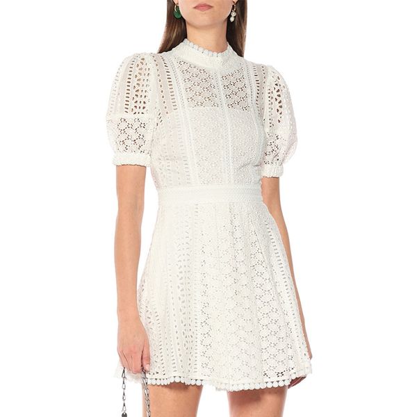 dresses backless lace runway designer hollow out stand collar slim white dress women mini celebrity party dresses, Black;gray
dresses backless lace runway designer hollow out stand collar slim white dress women mini celebrity party dresses, Black;gray