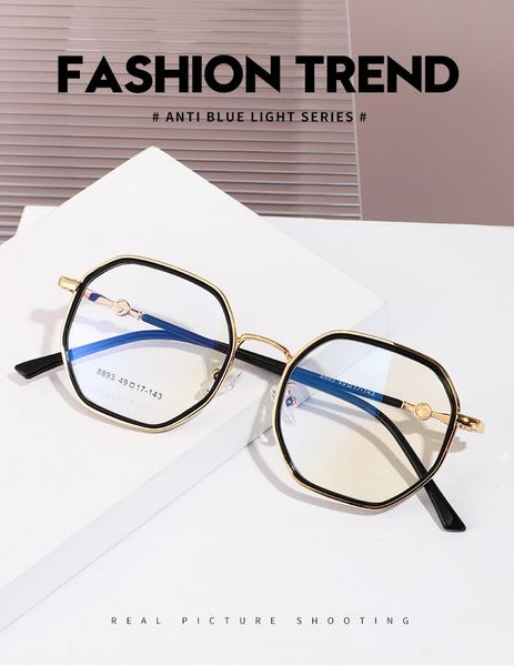 sunglasses drop est design hexa metal optical frame anti blue light blocking eyeglasses, White;black
sunglasses drop est design hexa metal optical frame anti blue light blocking eyeglasses, White;black