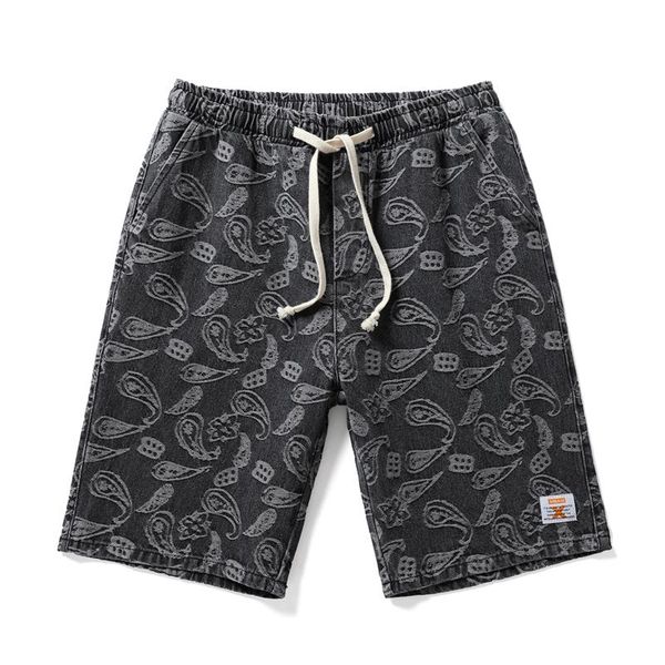 6xl 7xl large size loose straight jeans 2021 summer classic style cashew printed men's lightweight denim shorts, Blue
6xl 7xl large size loose straight jeans 2021 summer classic style cashew printed men's lightweight denim shorts, Blue