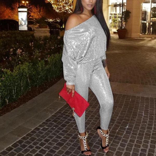 women's two piece pants oriya 2pcs women glitter sequin off shoulder long sleeve shirt bodycon clubwear slim fashion autumn party wear, White
women's two piece pants oriya 2pcs women glitter sequin off shoulder long sleeve shirt bodycon clubwear slim fashion autumn party wear, White
