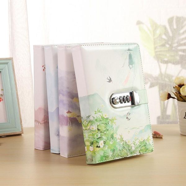 korea creative 32k cover lockable notebook with lock pu leather writing pads password code diary school supplies student gift notepads, Purple;pink
korea creative 32k cover lockable notebook with lock pu leather writing pads password code diary school supplies student gift notepads, Purple;pink
