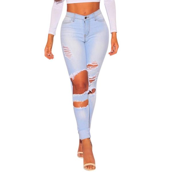 women's jeans female casual washed holes skinny wild high waist tight denim ladies scratched ripped pants 11511, Blue
women's jeans female casual washed holes skinny wild high waist tight denim ladies scratched ripped pants 11511, Blue