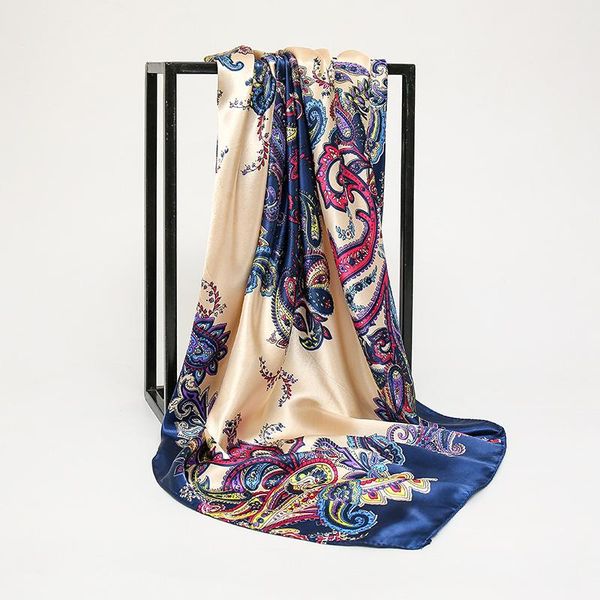 scarves 90*90cm square silk women foulard head scarf ladies shawl wrap muffler pareo bandanna female chiffon hijab poncho beach, Blue;gray
scarves 90*90cm square silk women foulard head scarf ladies shawl wrap muffler pareo bandanna female chiffon hijab poncho beach, Blue;gray