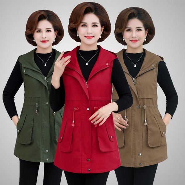 women's vests 2021 autumn spring women vest jacket waistcoat lady office long hooded casual sleeveless coats plus size 5xl 656, Black;white
women's vests 2021 autumn spring women vest jacket waistcoat lady office long hooded casual sleeveless coats plus size 5xl 656, Black;white