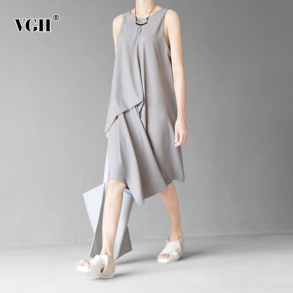 vgh casual black dress for women o neck sleeveless loose irregular hem midi dresses female fashion new tide clothing summer 210421, Black;gray
vgh casual black dress for women o neck sleeveless loose irregular hem midi dresses female fashion new tide clothing summer 210421, Black;gray