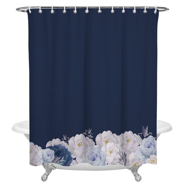 shower curtains spring white flower blue background bathroom curtain polyester fabric waterproof with hooks
shower curtains spring white flower blue background bathroom curtain polyester fabric waterproof with hooks