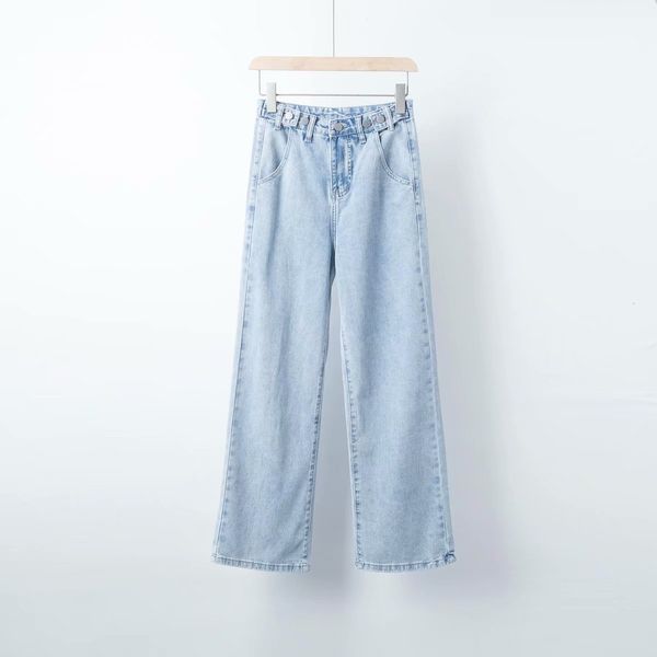jeans f2239-wind women's clothing summer 2021 high waist five grain button thin wide leg pants for women, Blue
jeans f2239-wind women's clothing summer 2021 high waist five grain button thin wide leg pants for women, Blue
