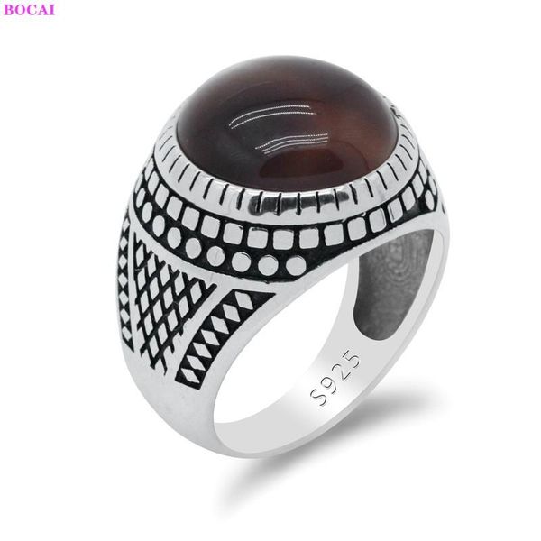 cluster rings s925 sterling silver ring fashion thai personality pattern brown round agate pure argentum gemstone for men, Golden;silver
cluster rings s925 sterling silver ring fashion thai personality pattern brown round agate pure argentum gemstone for men, Golden;silver