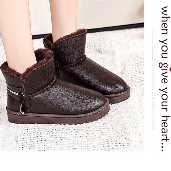 boots winter snow waterproof leather thicken plush warm shoes short ankle boot female slip-on round toe black coffee femme 2021
boots winter snow waterproof leather thicken plush warm shoes short ankle boot female slip-on round toe black coffee femme 2021