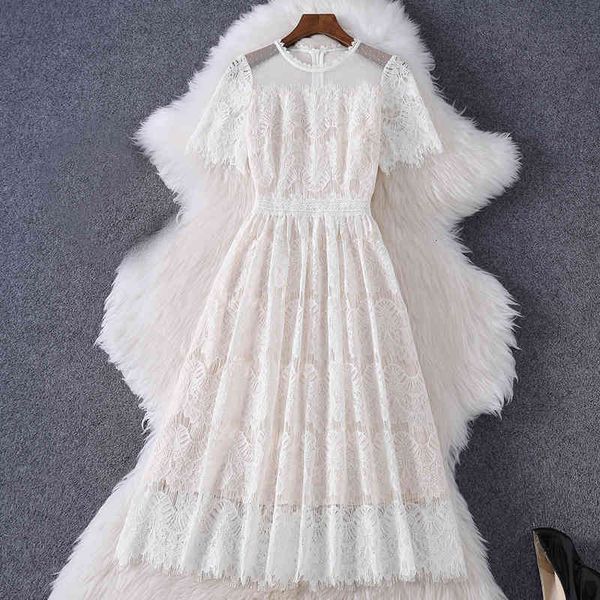 casual dresses summer short sleeve round neck white pure color lace embroidery panelled mid-calf dress elegant mq3089800 prd4, Black;gray
casual dresses summer short sleeve round neck white pure color lace embroidery panelled mid-calf dress elegant mq3089800 prd4, Black;gray