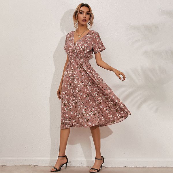 casual dresses summer women floral shirred wrap print a-line short sleeve high waist bohemian midi mt5h, Black;gray
casual dresses summer women floral shirred wrap print a-line short sleeve high waist bohemian midi mt5h, Black;gray