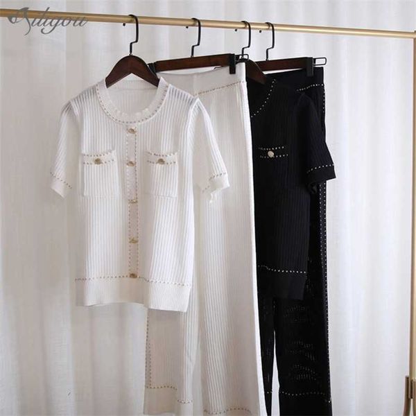 summer women's casual button two-piece o-neck short-sleeved t-shirt high waist wide-leg pants suit 210525, White
summer women's casual button two-piece o-neck short-sleeved t-shirt high waist wide-leg pants suit 210525, White