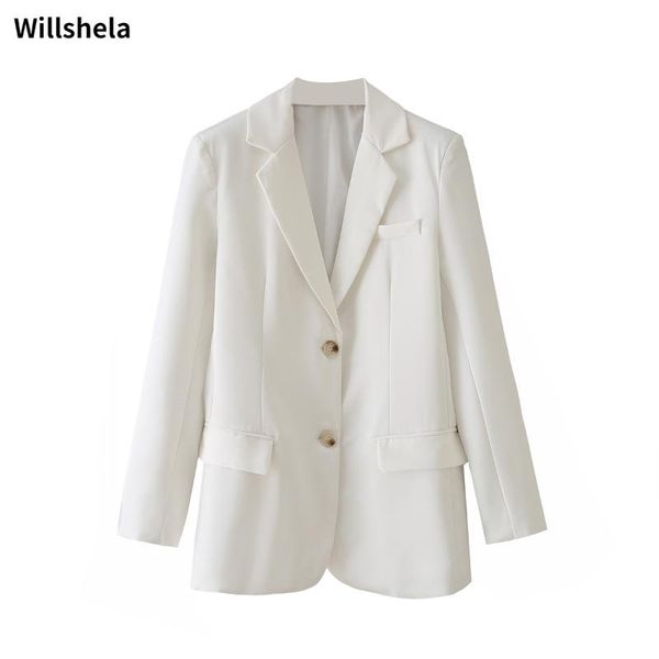 women's suits & blazers willshela women fashion with pockets single breasted solid office blazer notched neck long sleeve vintage femal, White;black
women's suits & blazers willshela women fashion with pockets single breasted solid office blazer notched neck long sleeve vintage femal, White;black