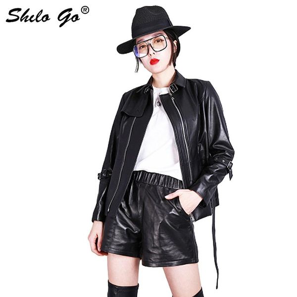 women's jackets shilo go leather jacket womens spring fashion sheepskin genuine coat lapel collar zipper long sleeve slim locomotive, Black;brown
women's jackets shilo go leather jacket womens spring fashion sheepskin genuine coat lapel collar zipper long sleeve slim locomotive, Black;brown