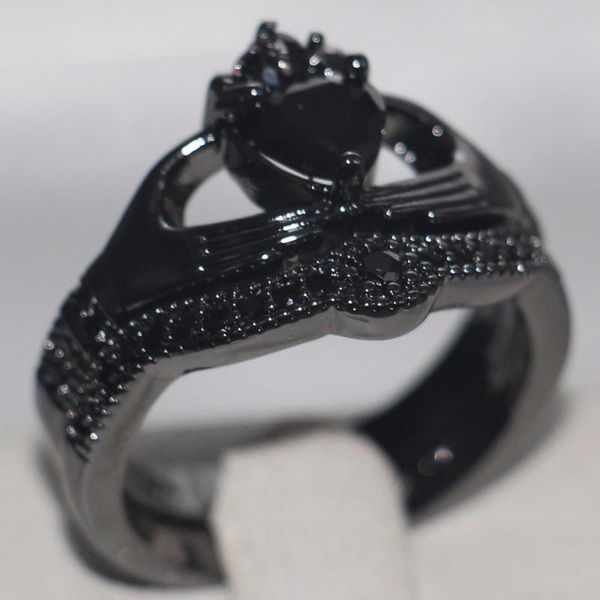 wedding rings size 5-11 fashion jewelry heart shape black 5a cz 10kt gold filled pave setting couple finger gift for women, Slivery;golden
wedding rings size 5-11 fashion jewelry heart shape black 5a cz 10kt gold filled pave setting couple finger gift for women, Slivery;golden