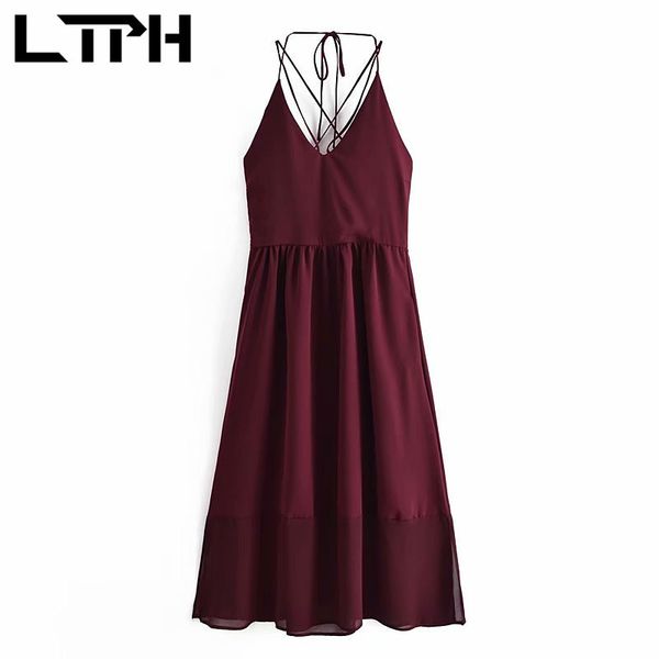 ins style burgundy camisole dress women long slim sleeveless backless v-neck big hem dresses spring summer 210427, Black;gray
ins style burgundy camisole dress women long slim sleeveless backless v-neck big hem dresses spring summer 210427, Black;gray