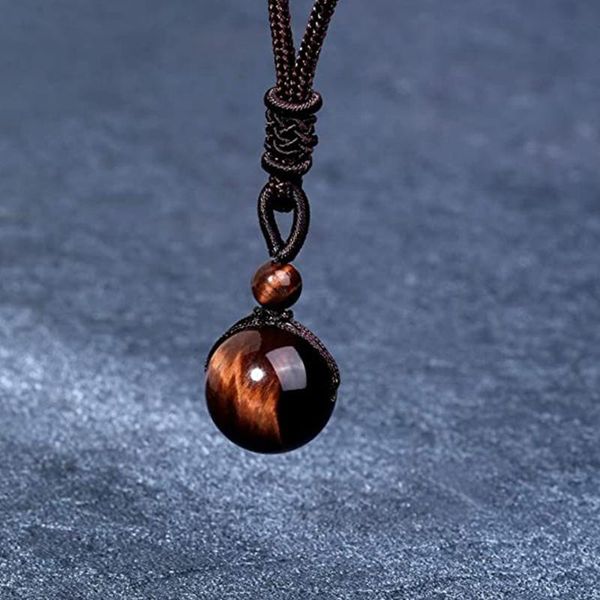 pendant necklaces natural stone obsidian tiger eye beads choker for women and men ball transfer lucky gift, Silver
pendant necklaces natural stone obsidian tiger eye beads choker for women and men ball transfer lucky gift, Silver