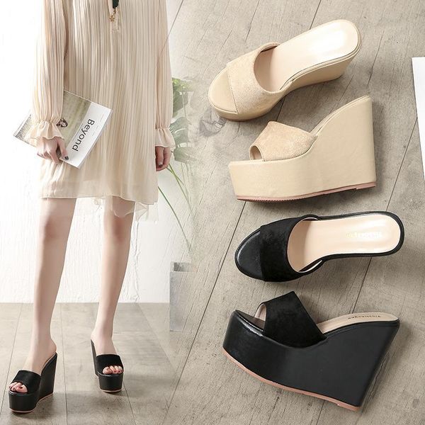 slippers summer for woman platform heel slides suede sandalias mujer wedges shoes women 14cm thick bottom mule black apricot
slippers summer for woman platform heel slides suede sandalias mujer wedges shoes women 14cm thick bottom mule black apricot