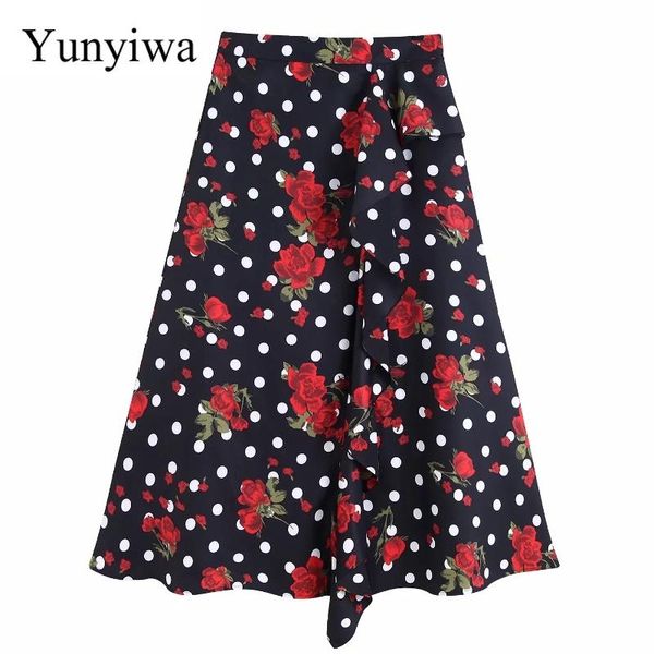 skirts 2021 women elegant cascading ruffles rose floral print dots a line skirt faldas mujer ladies chic zipper casual, Black
skirts 2021 women elegant cascading ruffles rose floral print dots a line skirt faldas mujer ladies chic zipper casual, Black
