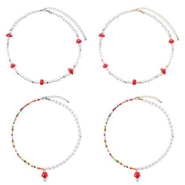 chokers bohemian mushroom imitation pearl stone chain choker necklace for women handmade beaded wedding jewelry, Golden;silver
chokers bohemian mushroom imitation pearl stone chain choker necklace for women handmade beaded wedding jewelry, Golden;silver