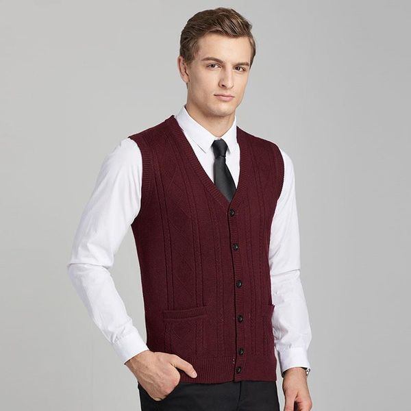 men's vests wool v-neck vest cardigan autumn spring warm slim fit solid sleeveless fashion clothes knitted cotton casual male sweaters, Black;white
men's vests wool v-neck vest cardigan autumn spring warm slim fit solid sleeveless fashion clothes knitted cotton casual male sweaters, Black;white
