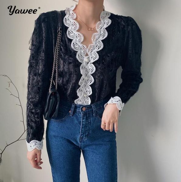 neck lace patchwork elegant blouse women pullover long sleeve slim blusas spring 2021 shirt feminino women's blouses & shirts, White
neck lace patchwork elegant blouse women pullover long sleeve slim blusas spring 2021 shirt feminino women's blouses & shirts, White