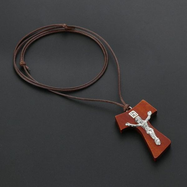 pendant necklaces religious jesus crucifix rope chains for women men vintage wood tau cross inri jewelry bijoux nc157, Silver
pendant necklaces religious jesus crucifix rope chains for women men vintage wood tau cross inri jewelry bijoux nc157, Silver
