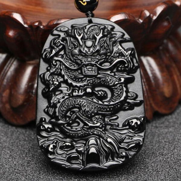 natural black obsidian dragon pendant beads necklace charm jewellery fashion accessories hand-carved baby lucky amulet gifts, Silver
natural black obsidian dragon pendant beads necklace charm jewellery fashion accessories hand-carved baby lucky amulet gifts, Silver