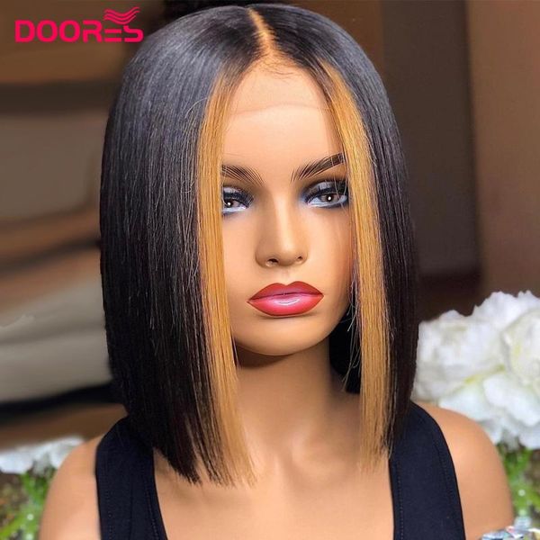 bob lace front human hair wigs for women part ombre straight short remy highlight wig pre plucke 180%, Black;brown
bob lace front human hair wigs for women part ombre straight short remy highlight wig pre plucke 180%, Black;brown