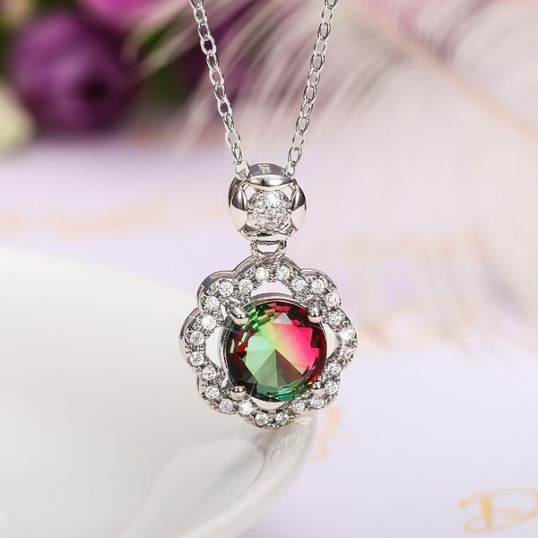 pendant necklaces huitan luxury flower necklace for women with dazzling cubic zirconia unique color elegant wedding engagement jewelry, Silver
pendant necklaces huitan luxury flower necklace for women with dazzling cubic zirconia unique color elegant wedding engagement jewelry, Silver