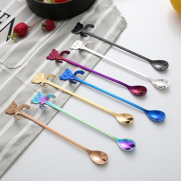 spoons stainless steel coffee spoon panda long handle ice cream dessert tea for picnic drinkware tableware kitchen accessories 
spoons stainless steel coffee spoon panda long handle ice cream dessert tea for picnic drinkware tableware kitchen accessories