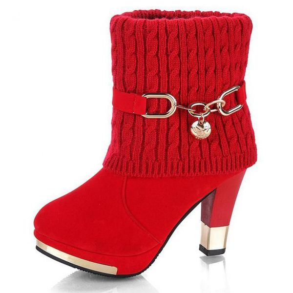 boots winter women ankle high heels ladies shoes femme warm short red black plus size 35-43
boots winter women ankle high heels ladies shoes femme warm short red black plus size 35-43