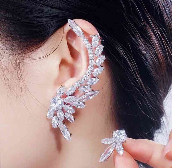 earrings charms s925 silver needle fashion exaggerated personalized design shiny zircon wings asymmetric, Golden
earrings charms s925 silver needle fashion exaggerated personalized design shiny zircon wings asymmetric, Golden